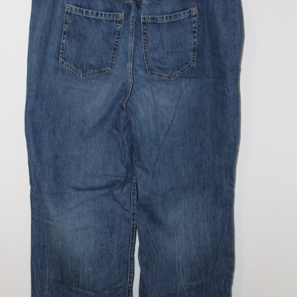 Lane Bryant Women's Pull On Wide Leg Distress Jeans Size 14 - Picture 4 of 9